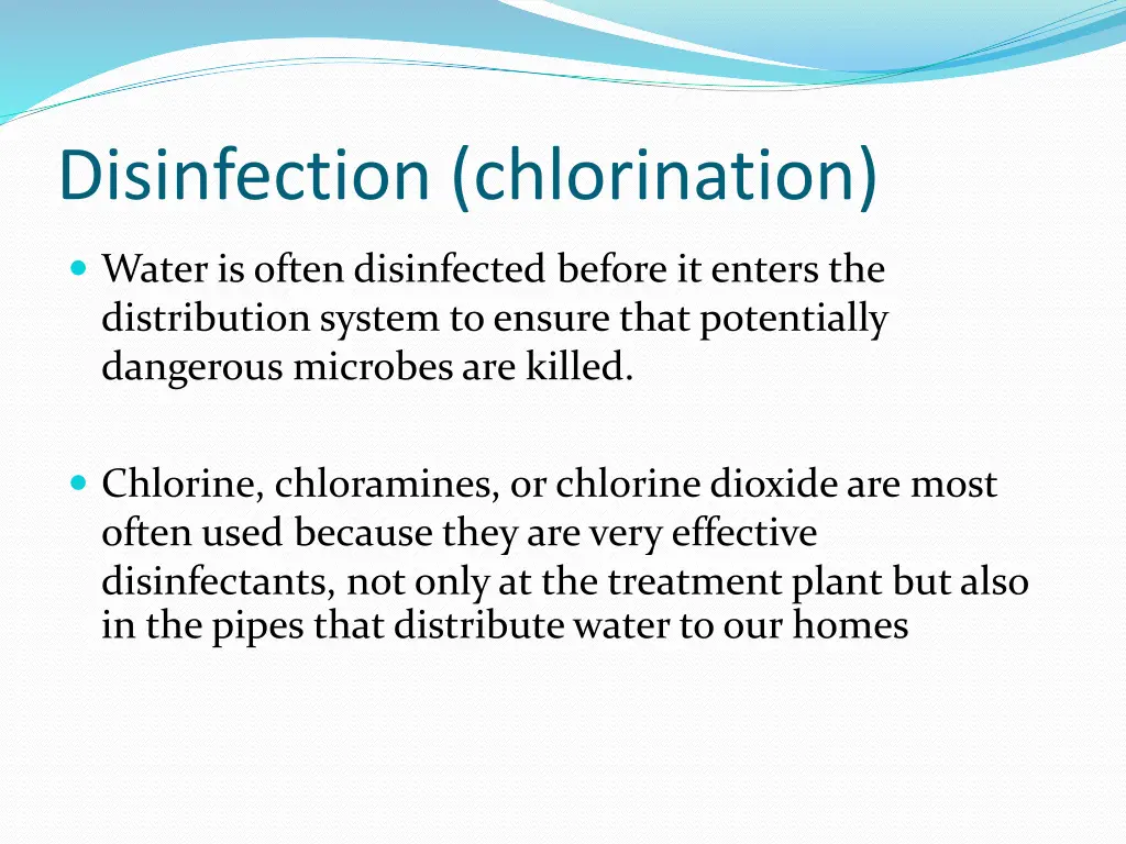 disinfection chlorination
