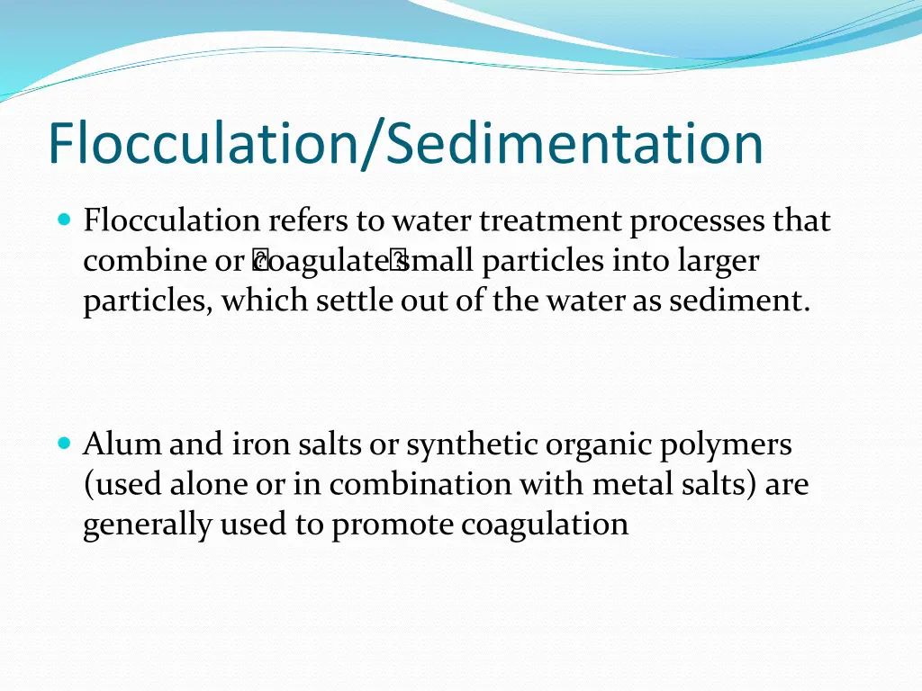 flocculation sedimentation