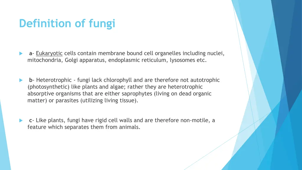 definition of fungi 1