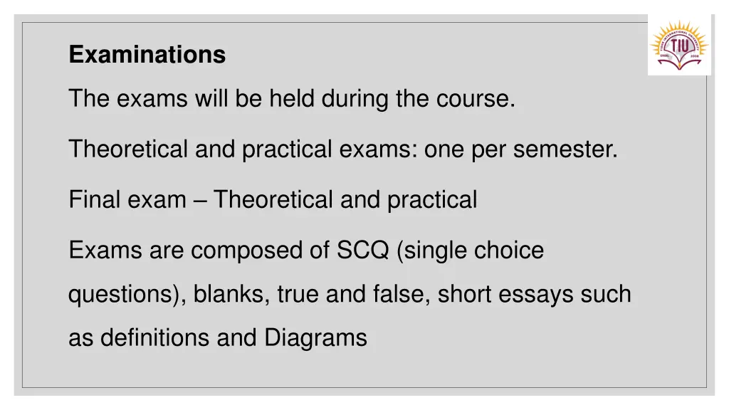 examinations