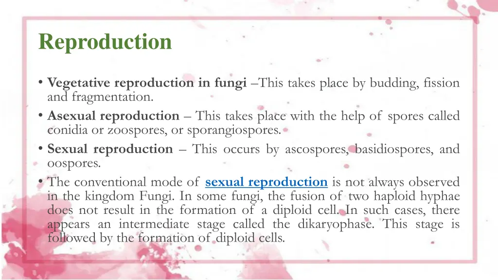 reproduction