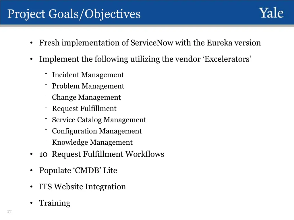 project goals objectives