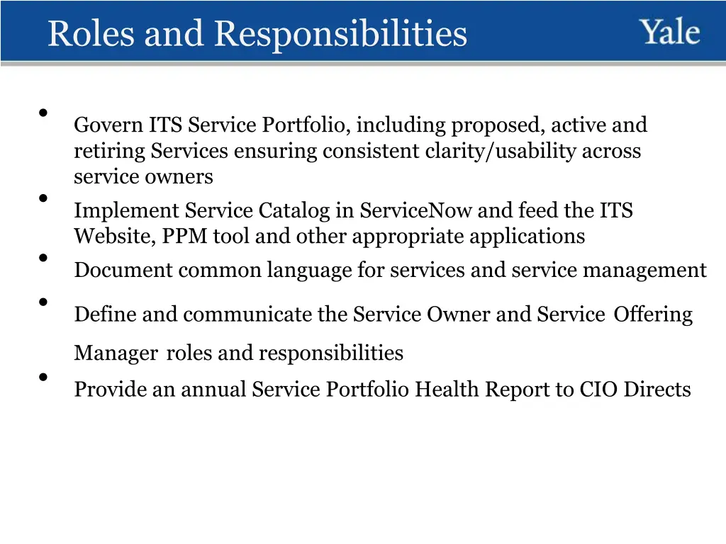 roles and responsibilities