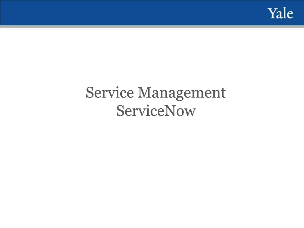 service management servicenow