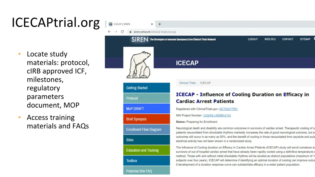 icecaptrial org