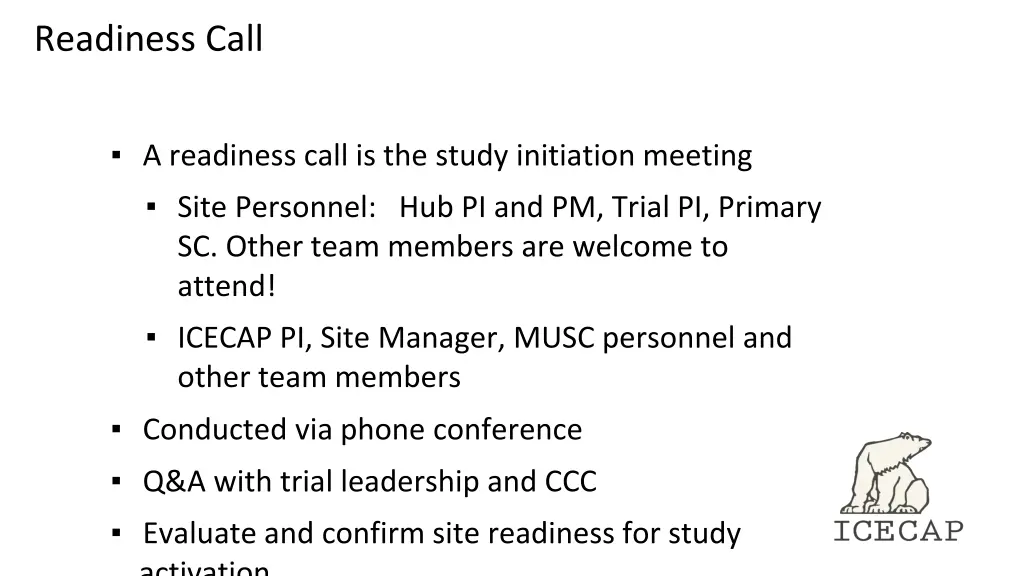readiness call