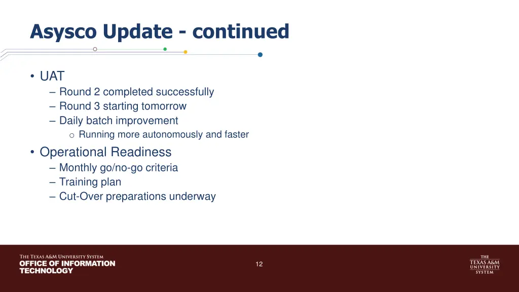 asysco update continued