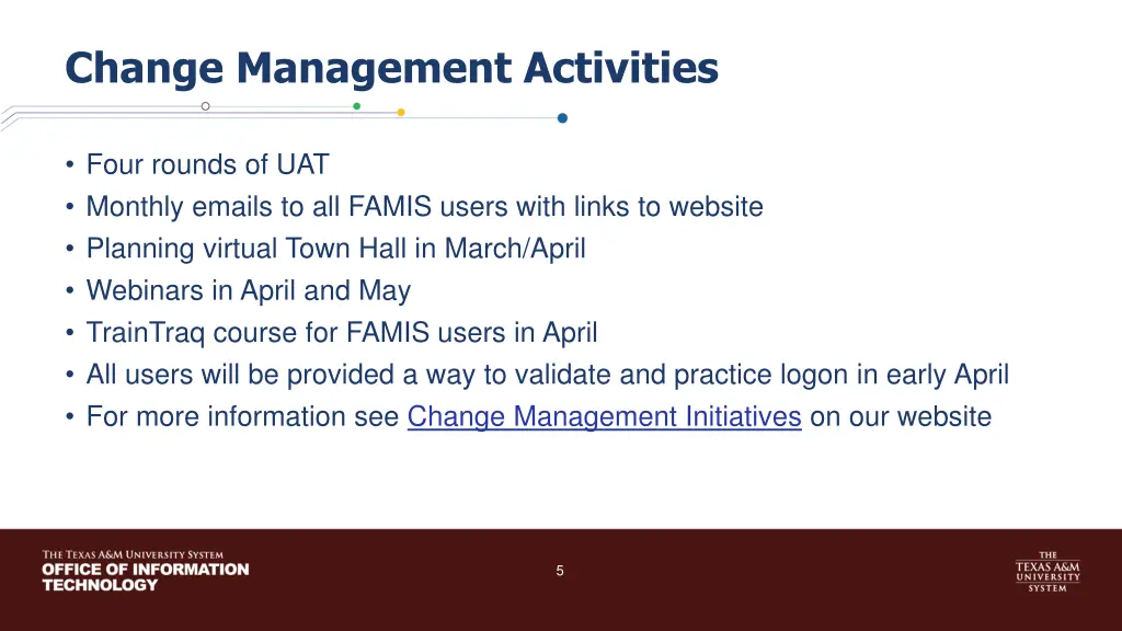 change management activities
