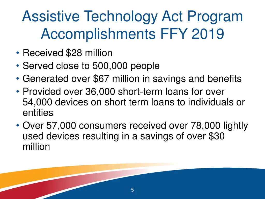 assistive technology act program accomplishments
