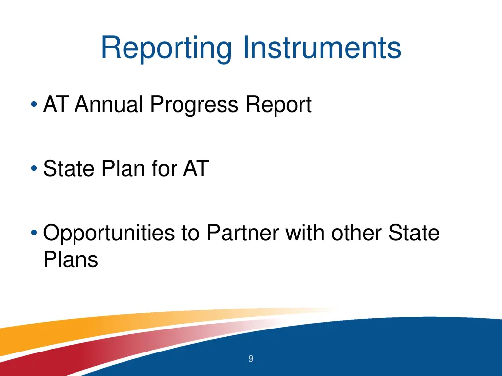reporting instruments