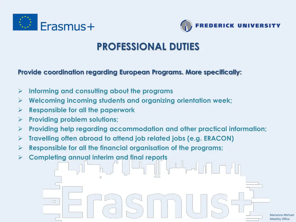 professional duties