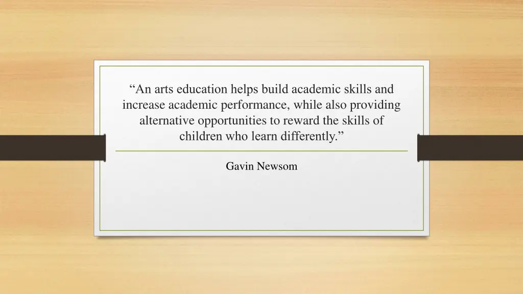 an arts education helps build academic skills