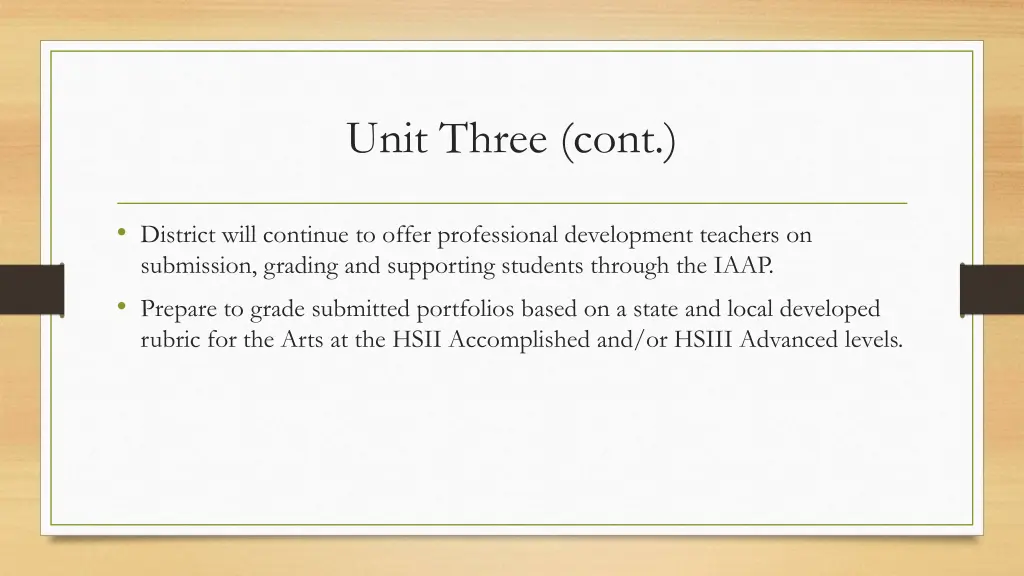 unit three cont
