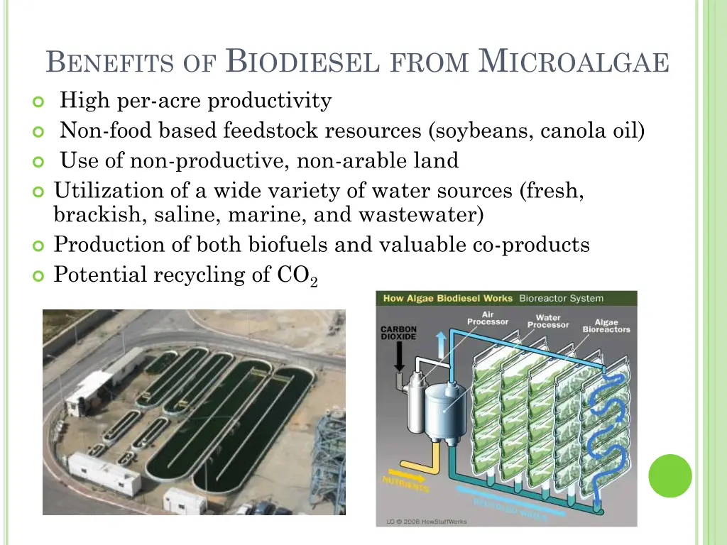 b enefits of b iodiesel from m icroalgae high