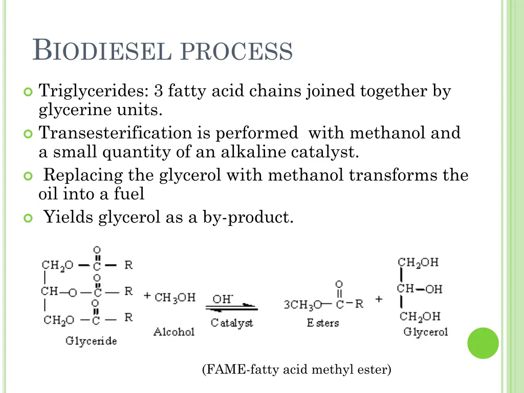 b iodiesel process
