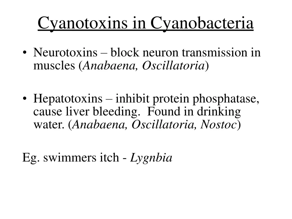 cyanotoxins in cyanobacteria