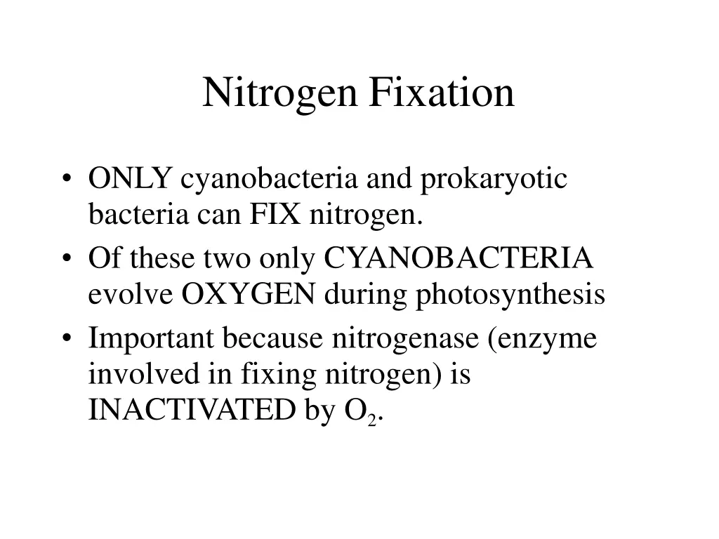 nitrogen fixation