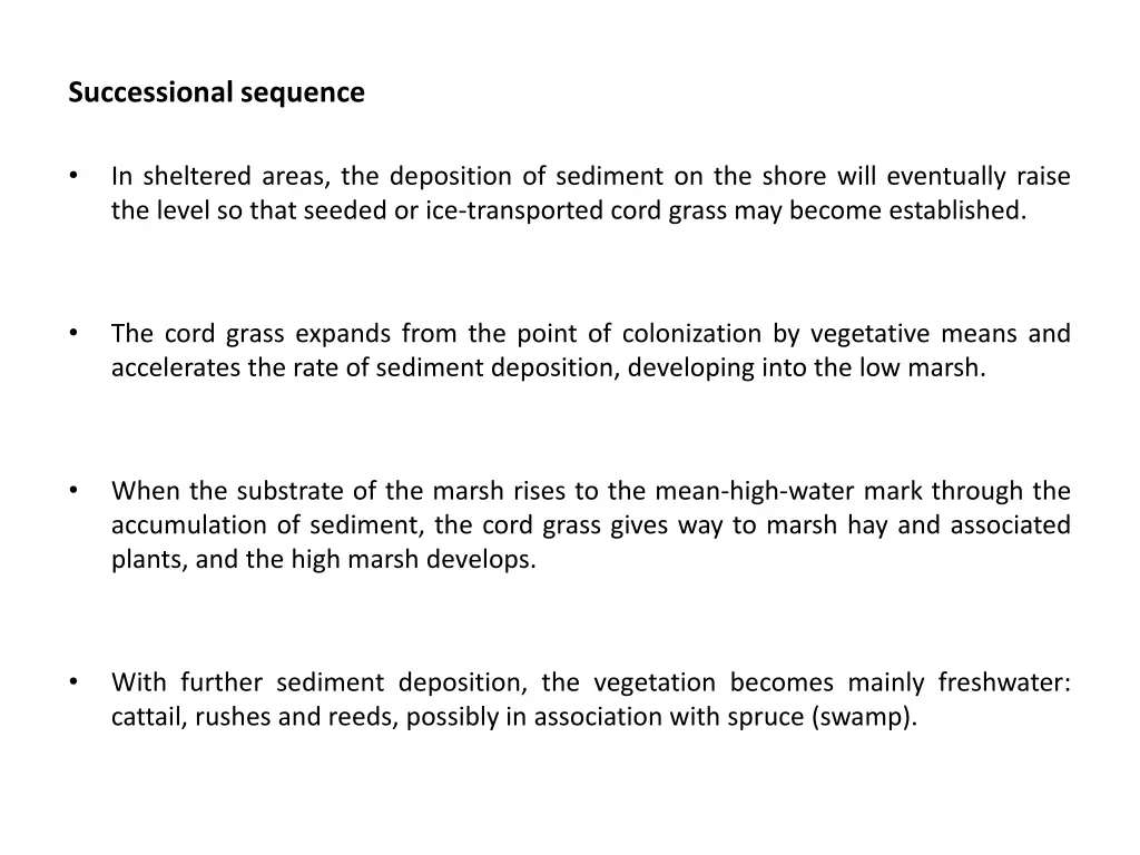 successional sequence