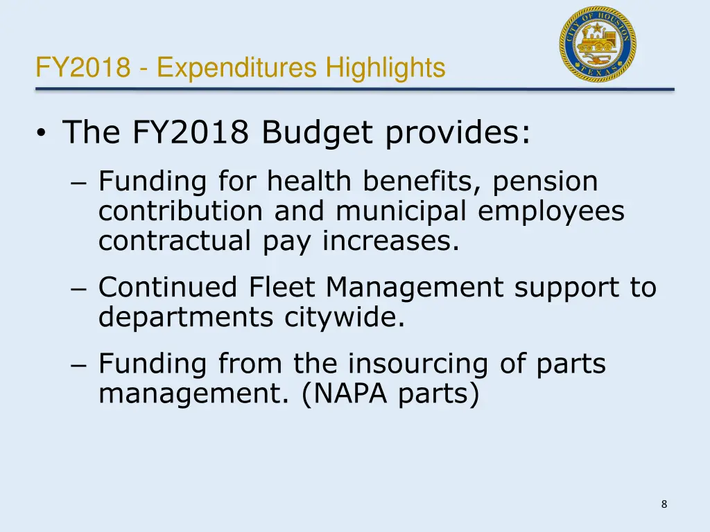 fy2018 expenditures highlights