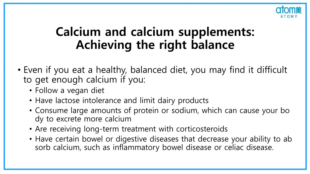 calcium and calcium supplements achieving 1