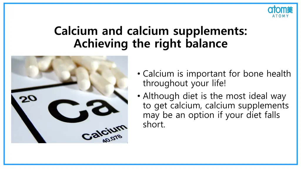 calcium and calcium supplements achieving
