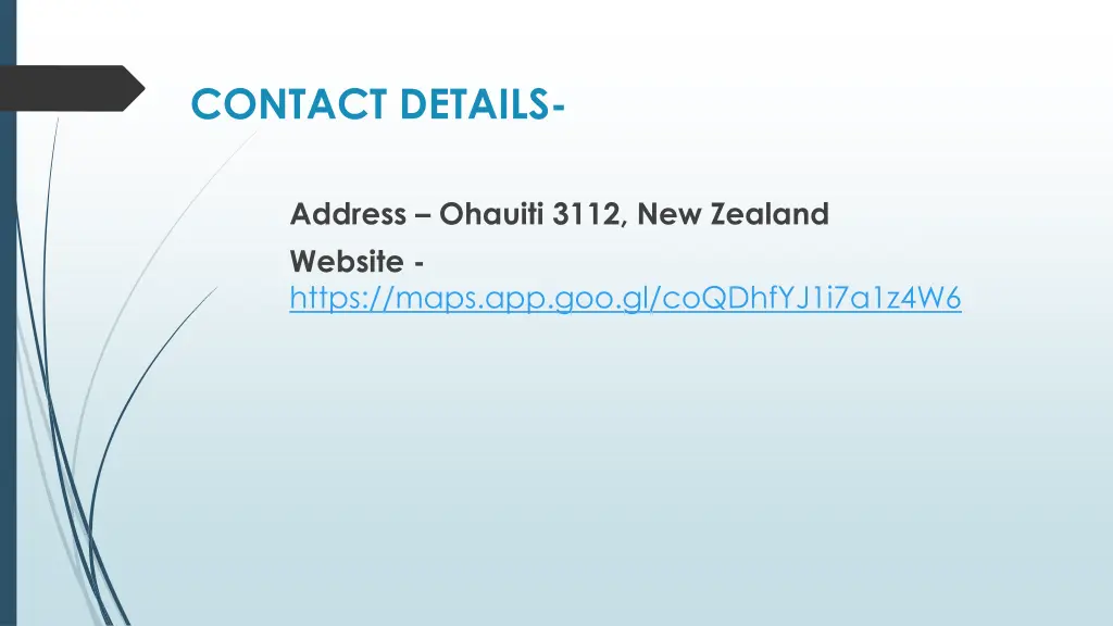 contact details