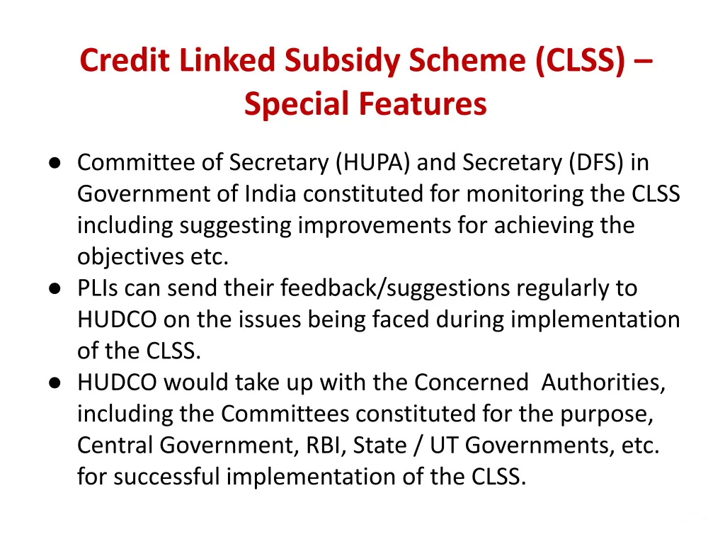 credit linked subsidy scheme clss special features 1