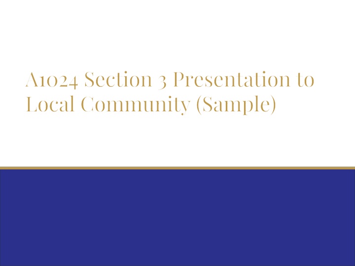 a1024 section 3 presentation to local community