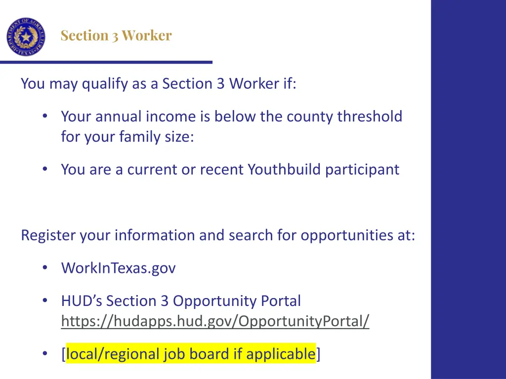 section 3 worker
