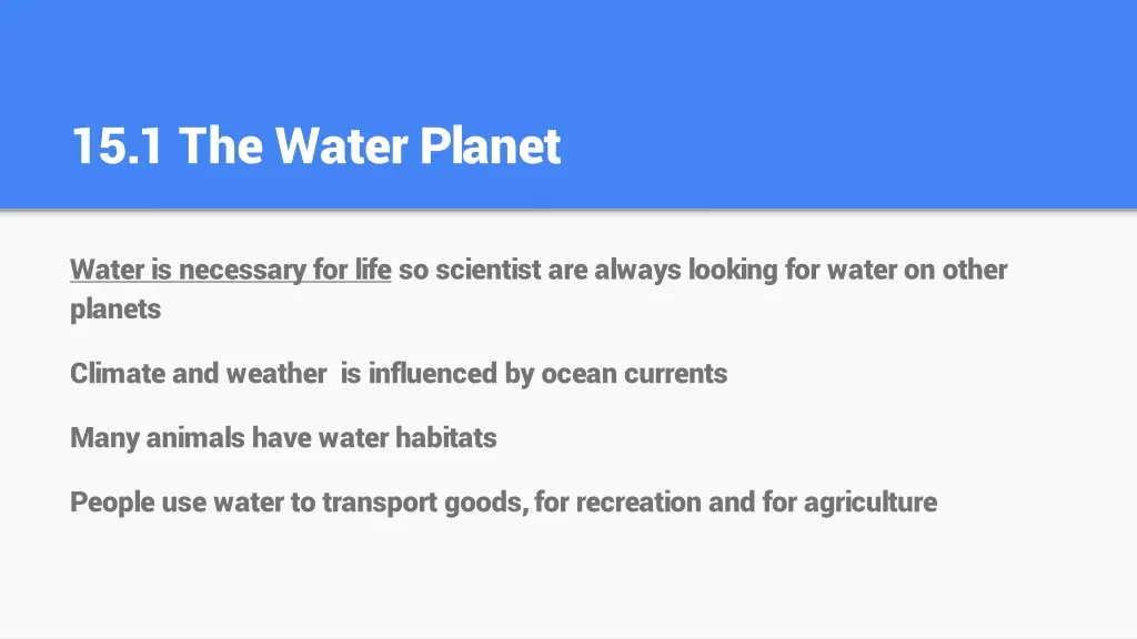 15 1 the water planet