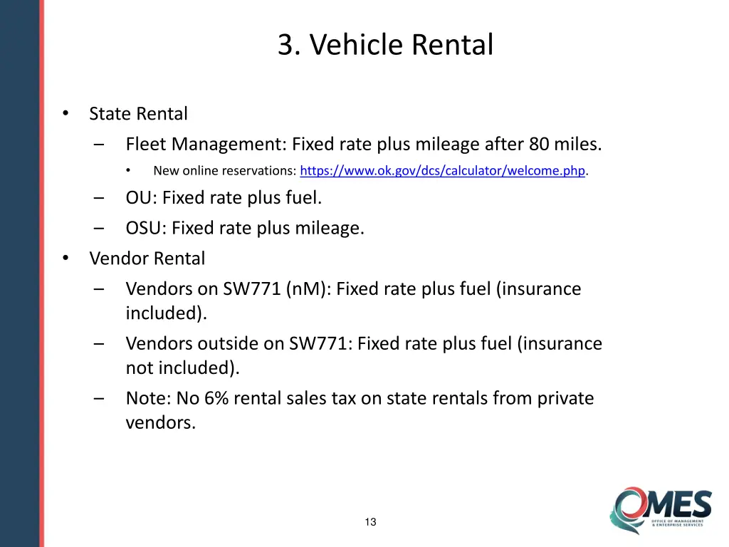 3 vehicle rental