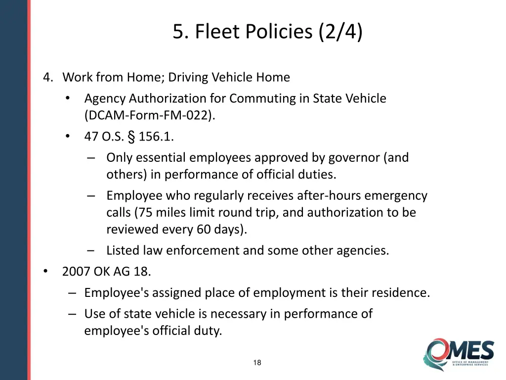 5 fleet policies 2 4