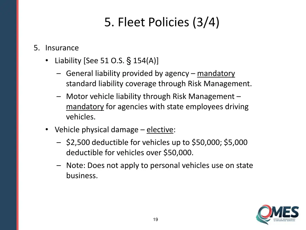 5 fleet policies 3 4