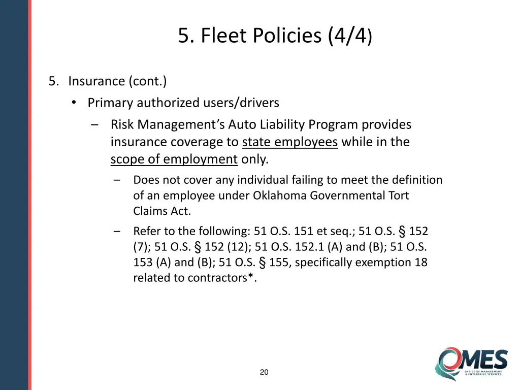 5 fleet policies 4 4