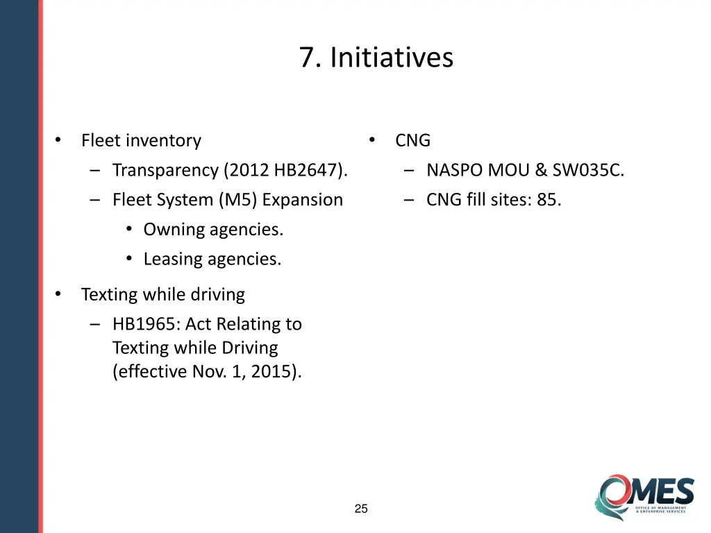 7 initiatives