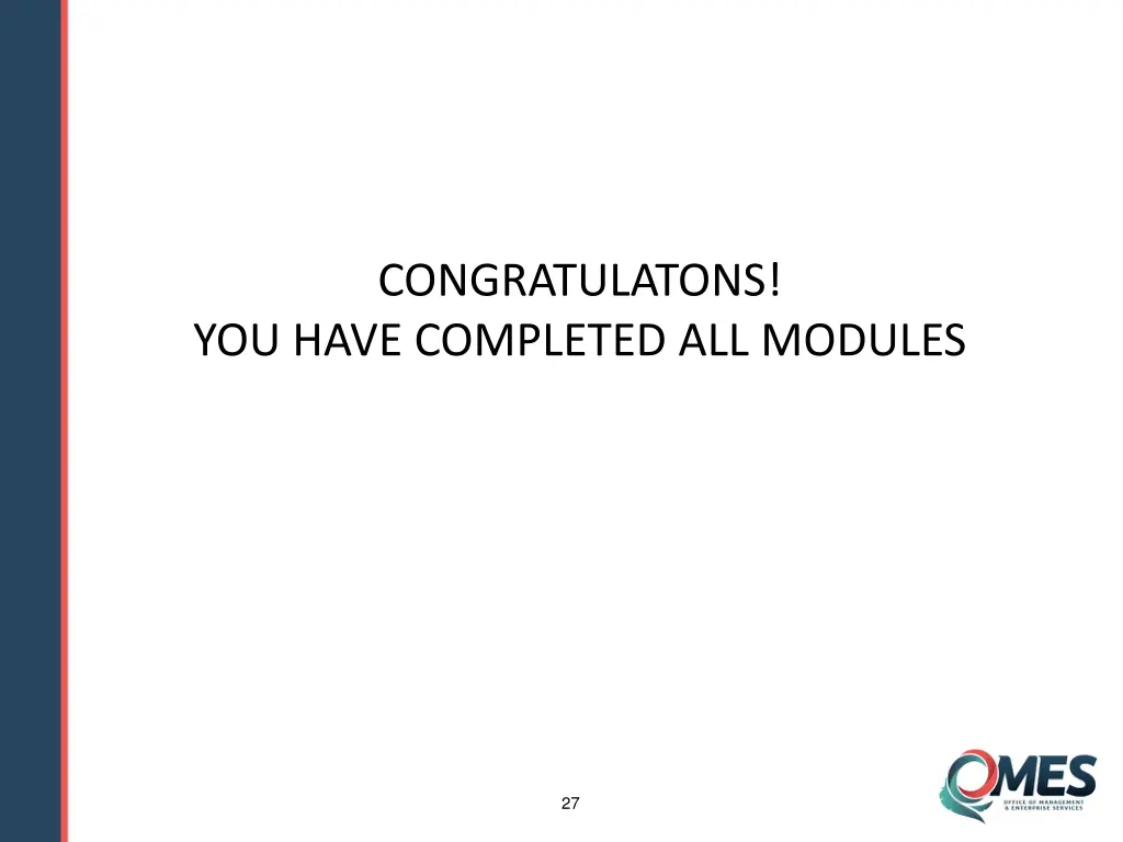 congratulatons you have completed all modules