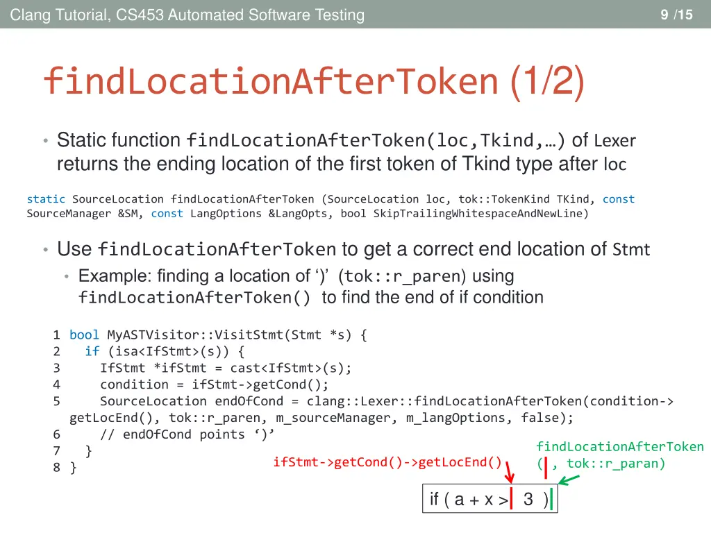 clang tutorial cs453 automated software testing 9