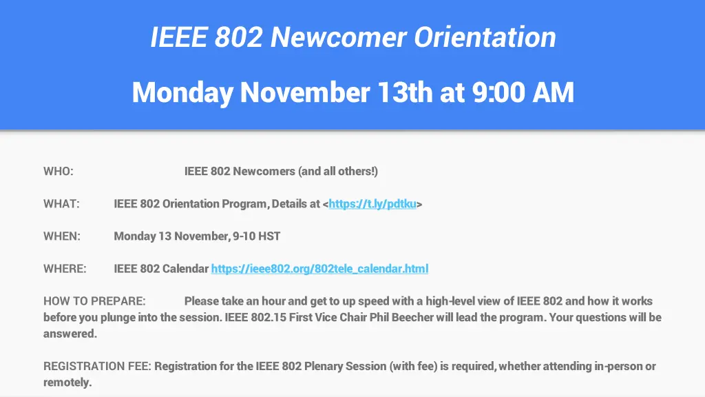 ieee 802 newcomer orientation