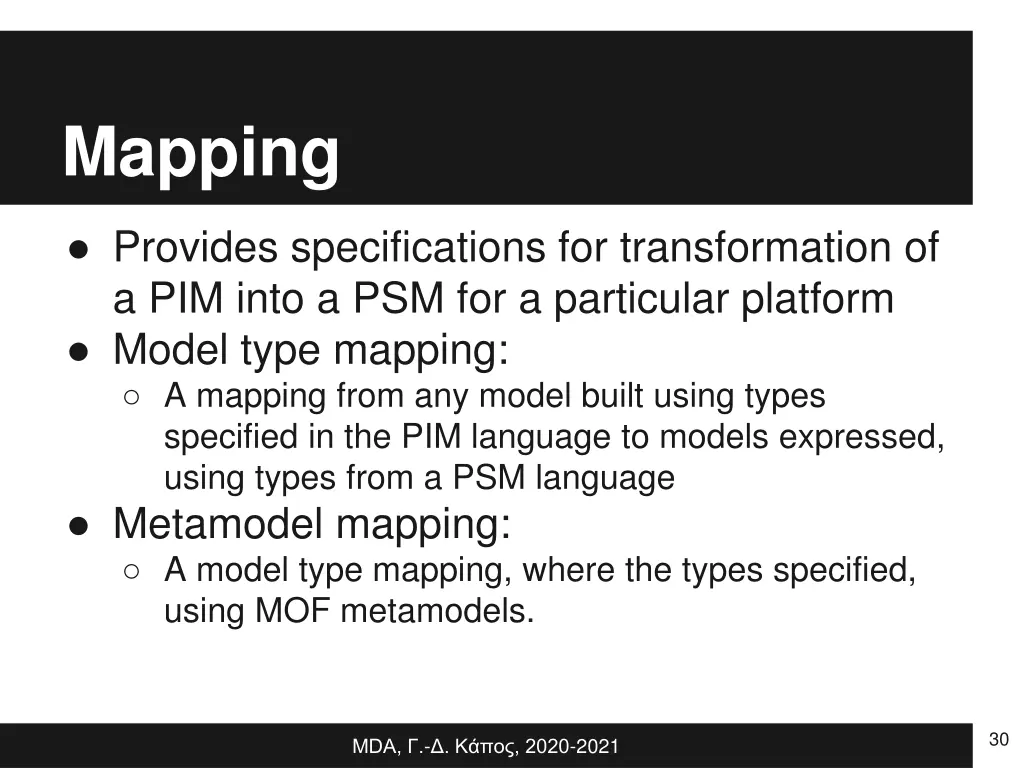 mapping