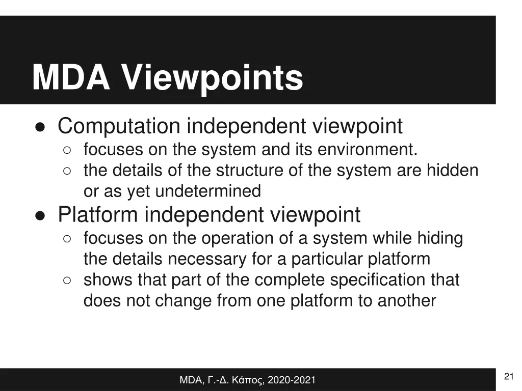 mda viewpoints 1