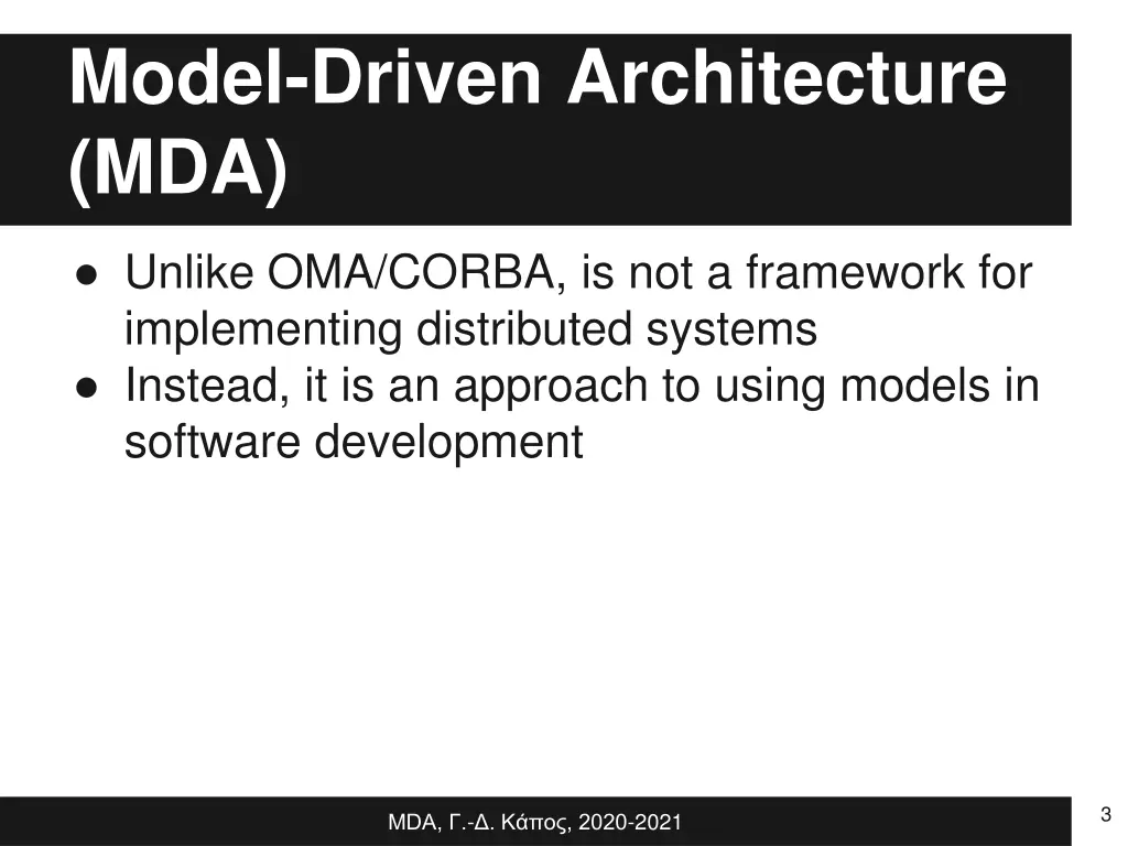 model driven architecture mda