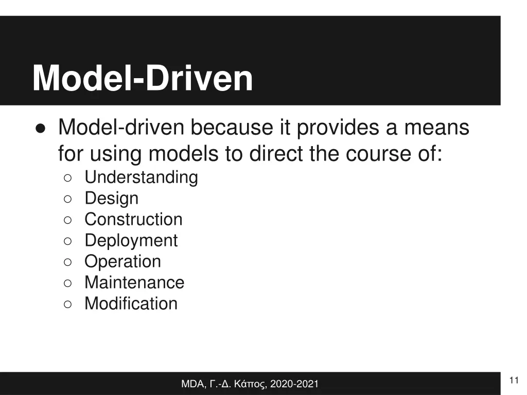 model driven