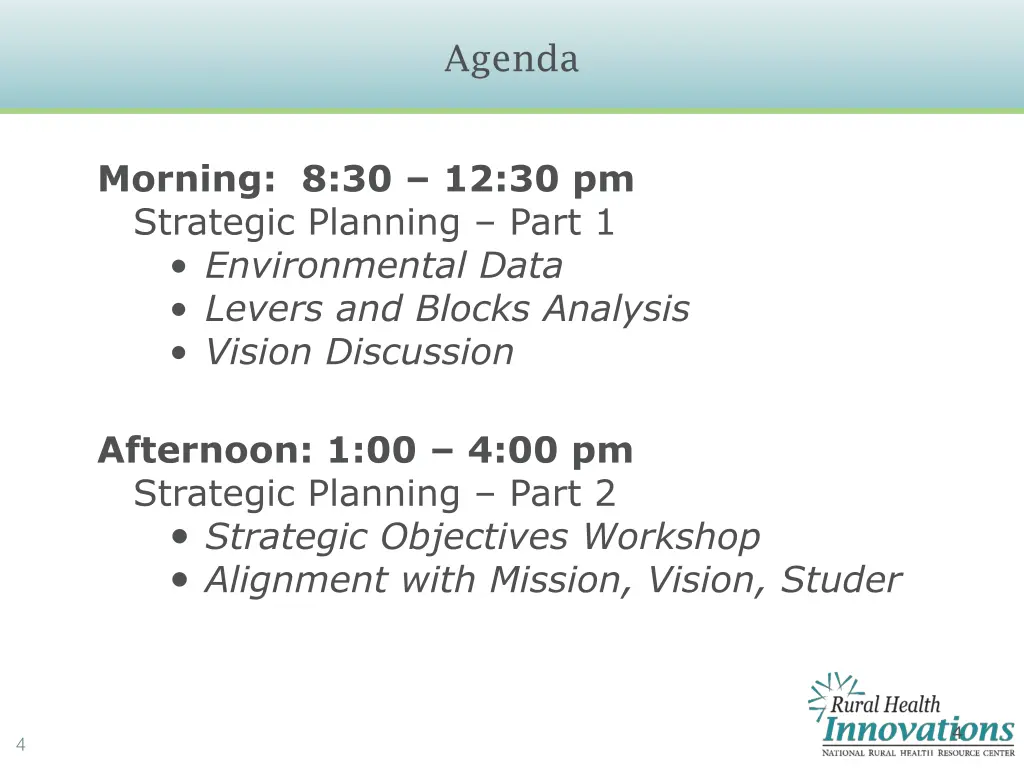 agenda
