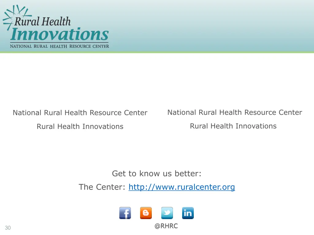 national rural health resource center