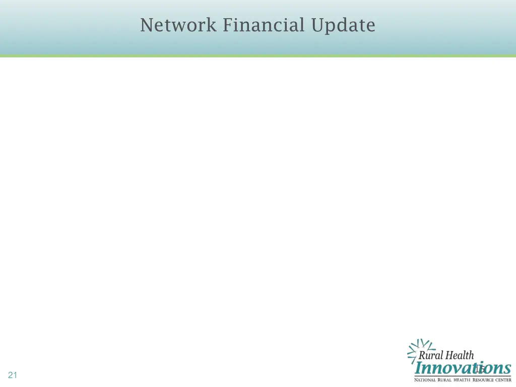 network financial update