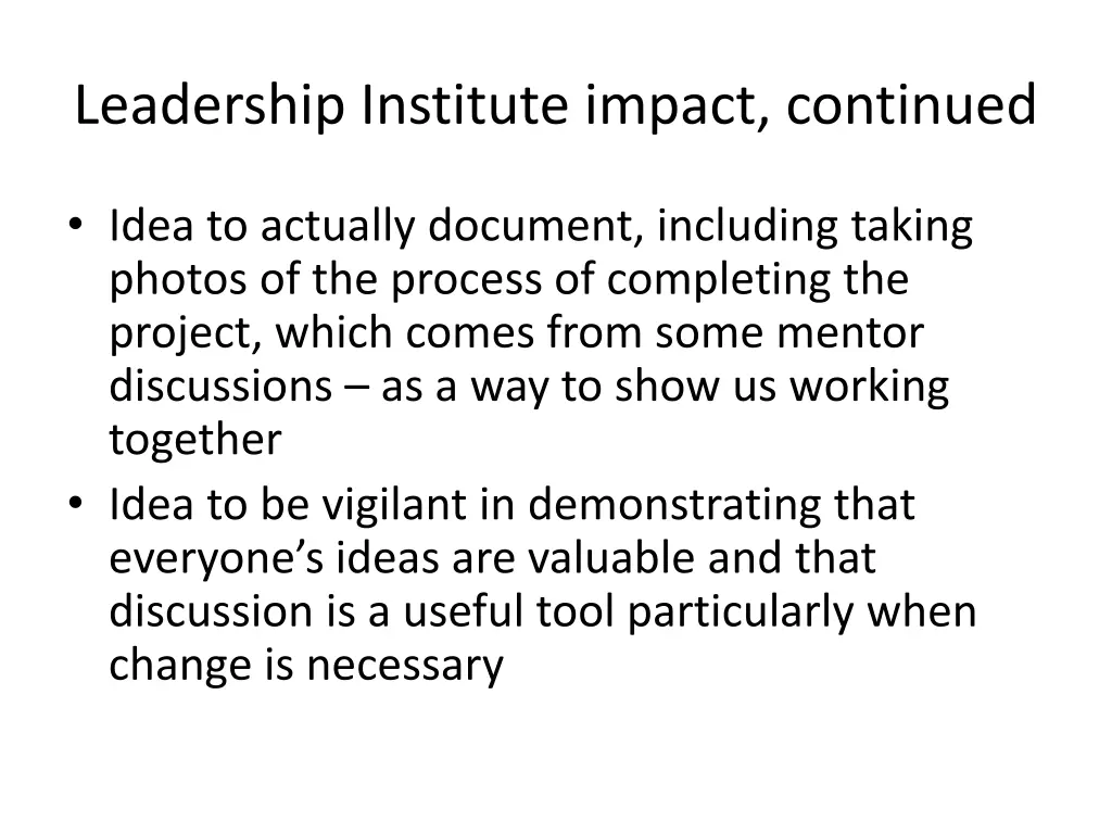 leadership institute impact continued 1
