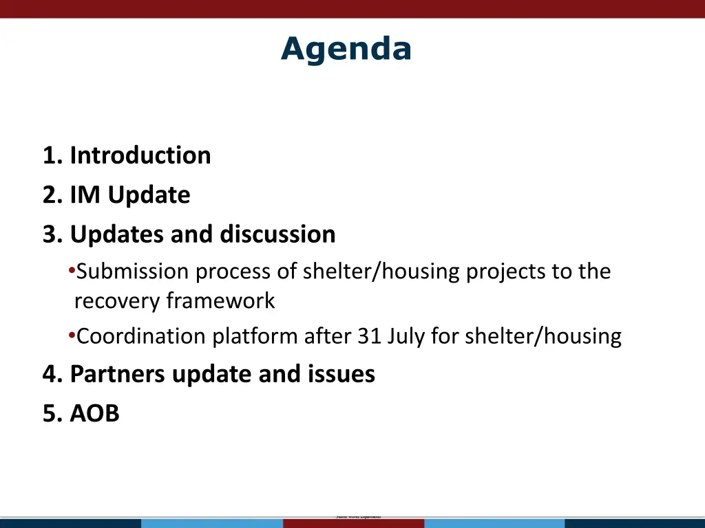 agenda