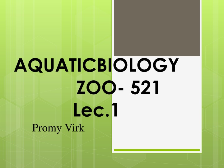 aquaticbiology zoo 521 lec 1