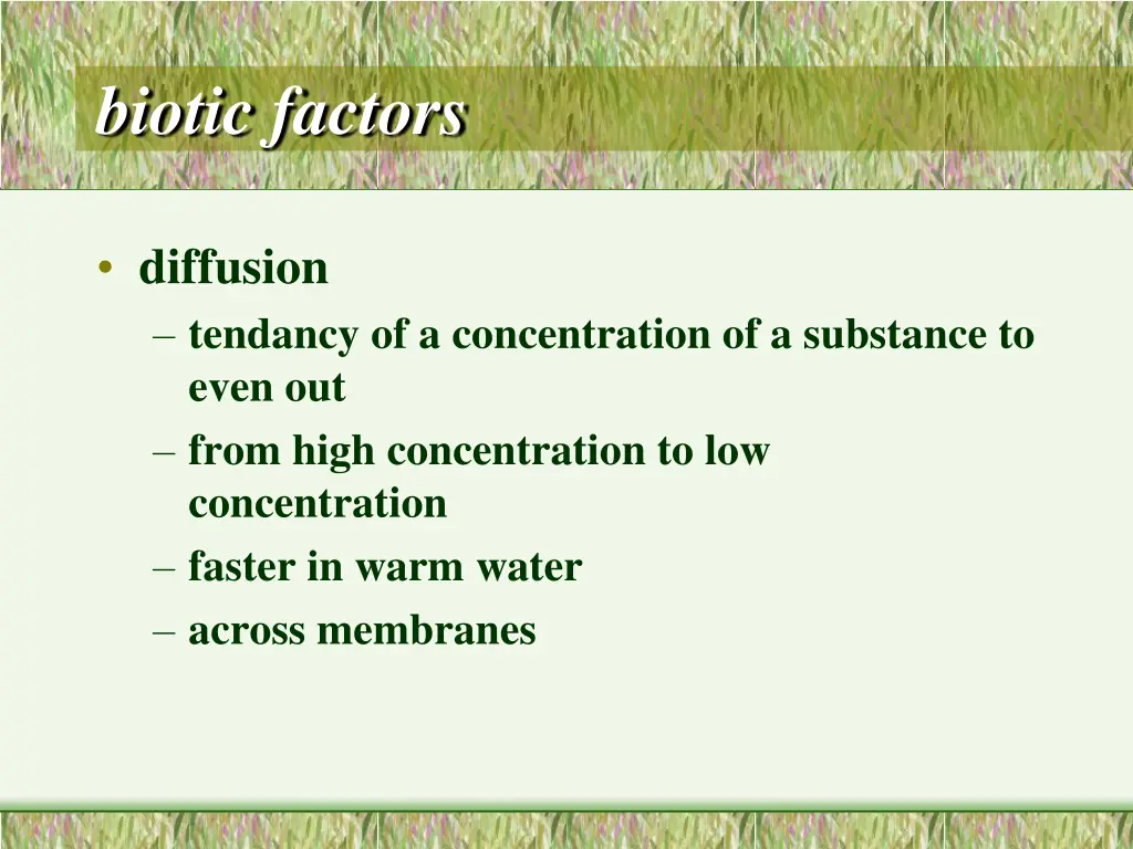 biotic factors