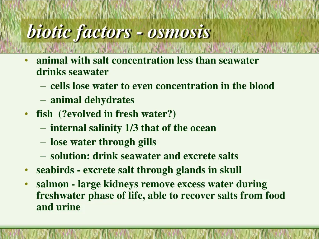 biotic factors osmosis 1